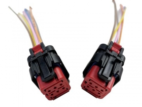 6 Pins with position 1-6 Dot Wiring Harness Pigtail Socket for NOX Sensor RED