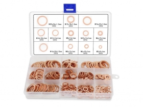 280 Pieces M5-M20 Flat Sealing Ring Solid Copper Washer Assortment Kit