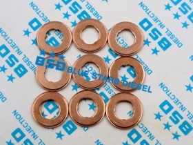 Common Rail Injector Copper Washer F 00R J01 453(7.7/7*15*1.5MM) with groove, Cummins # 3976371