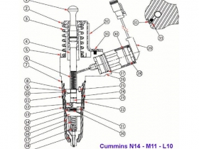 Injector Poppet Valve 3034407 for Cummins M11/N14/L10 CELECT [3034407 ...